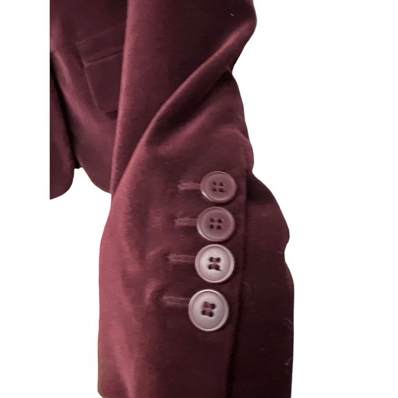 New York burgundy Velvet Blazer Stretch Collection - Picture 4 of 8